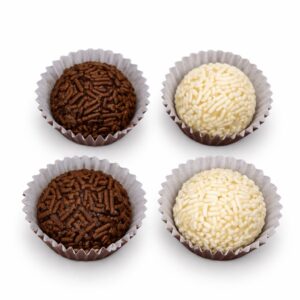 Caixinha de Brigadeiros - 4 unid Branco e 4 unid Preto